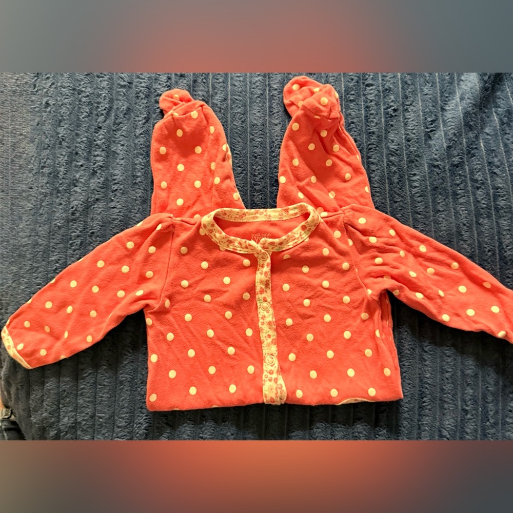 Just One You Pink Pajamas with Floral Trim and Snail Embellishment